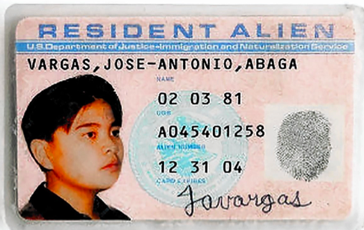 This was the only identification Vargas possessed upon arrival in Los Angeles.