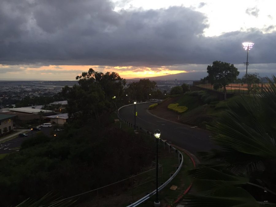 The sunsets of over the Waiʻanae mountain range, after a day on "The Hill."