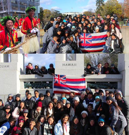 KSK band members pose for photos taken on their trip to NYC for the 90th Macy's Thanksgiving Day Parade. 