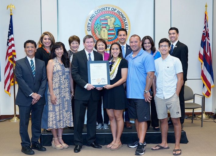 Tehani Malterre at the Kapolei Hale elected as a neighborhood board member