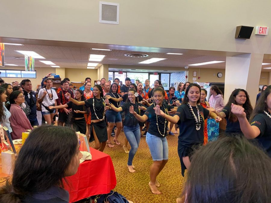 Tahitian students display their dances and culture to the Students of Kamehameha Schools