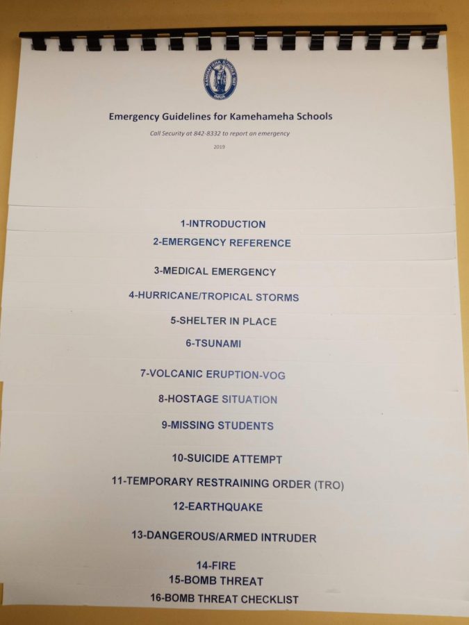 The+Kamehameha+Schools+Emergency+Pamphlet+contains+procedure+for+teacher+and+faculty+to+refer+to+in+the+event+of+an+emergency+on+campus.+