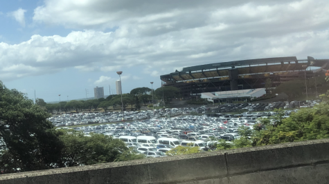Here is a picture of Aloha stadium fully maxed out due to rental cars