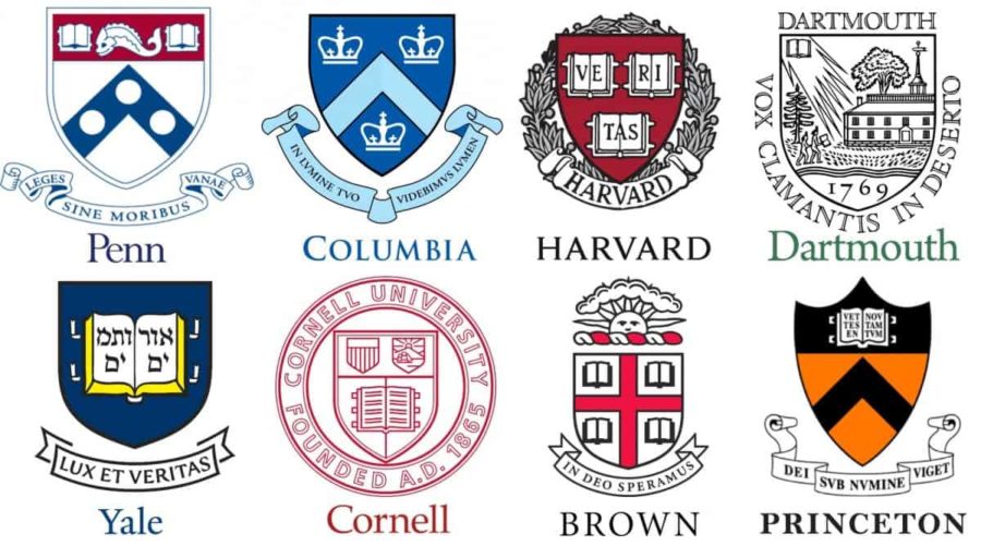 The Crest of the Ivy League Universities, a symbol of the golden ticket that many high school seniors aspire.