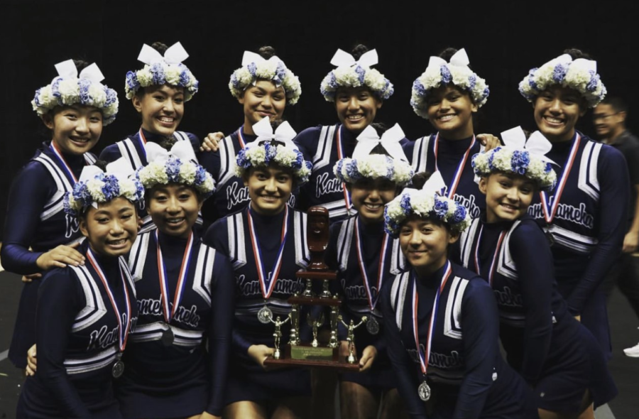 KS+Varsity+Cheerleaders+with+2nd+Place+State+Competition+Trophy