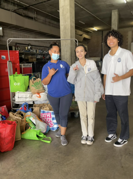 Marx and Crafts club members collected donations to give back to the less fortunate during the Thanksgiving holiday season.