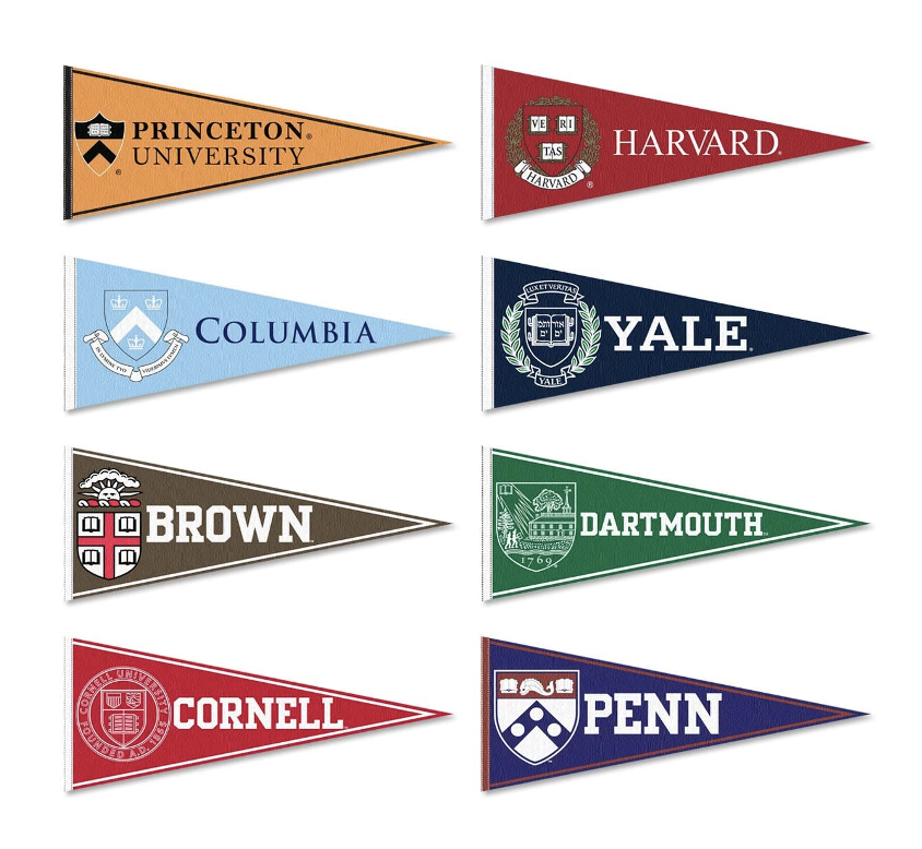 The Ivy League is made up of eight top-tier universities: Princeton, Harvard, Columbia, Yale, Brown, Dartmouth, Cornell and University of Pennsylvania. 